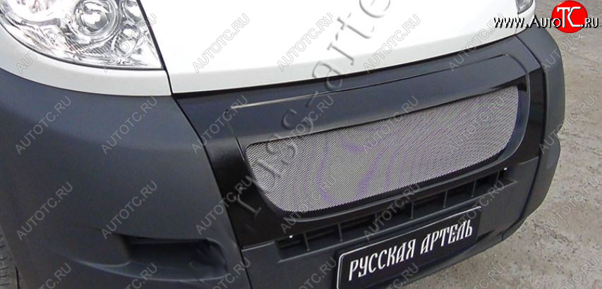 5 499 р. Решетка радиатора RA (с металлической сеткой)  CITROEN Jumper  250 (2006-2014) (Глянец под окраску, Неокрашенная)  с доставкой в г. Омск