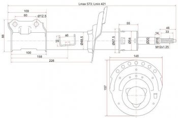 2 899 р. Левая стойка передняя SAT  CITROEN Xsara picasso (1999-2012), Hyundai Solaris  RBr (2010-2017), KIA Rio  3 QB (2011-2017), Peugeot 405 (1987-1999)  с доставкой в г. Омск. Увеличить фотографию 2