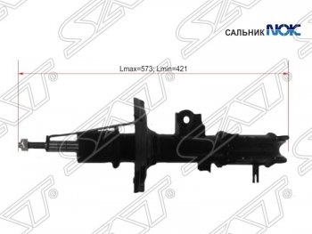 2 899 р. Правая стойка передняя SAT Hyundai Solaris RBr хэтчбэк рестайлинг (2014-2017)  с доставкой в г. Омск. Увеличить фотографию 1