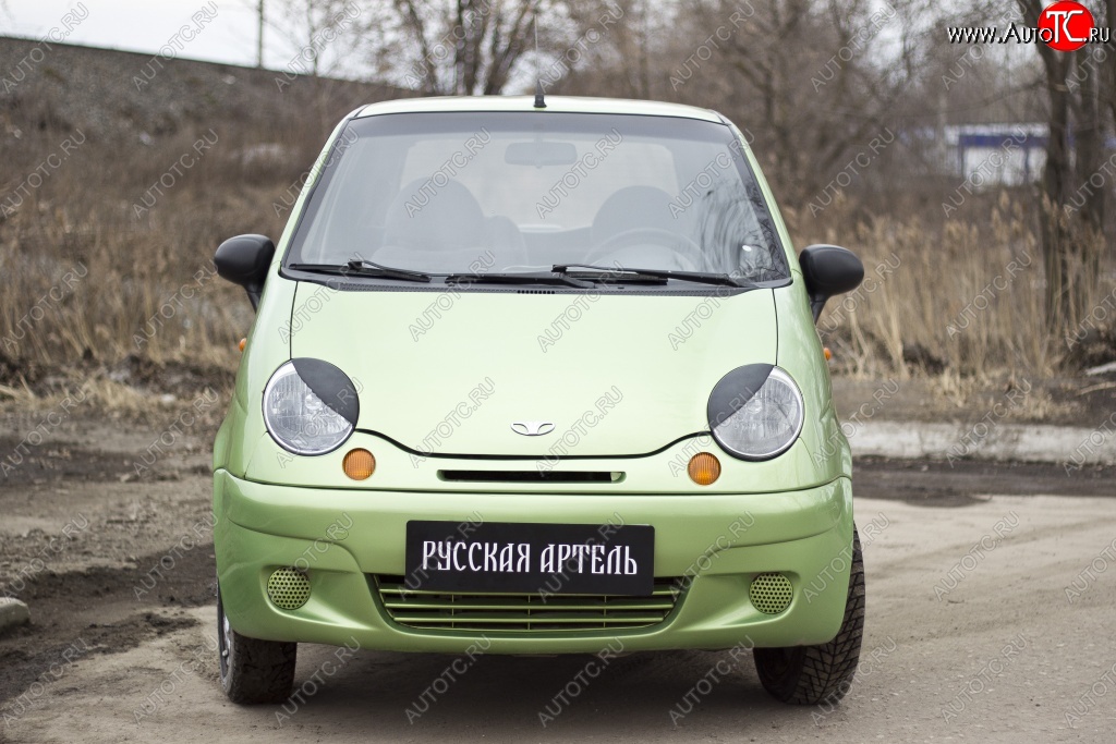 479 р. Реснички на фары RA Daewoo Matiz M100 дорестайлинг (1998-2000) (Неокрашенные)  с доставкой в г. Омск