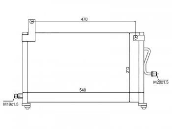 Радиатор кондиционера SAT Daewoo Matiz M150 рестайлинг (2000-2016)