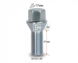 Колёсный болт длиной 27 мм Вектор M14 1.5 27 под гаечный ключ Audi A4 B5 8D5 универсал дорестайлинг (1994-1997) 