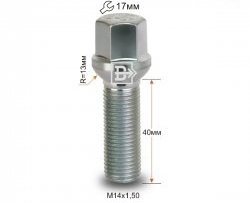 135 р. Колёсный болт длиной 40 мм Вектор M14 1.5 40 под гаечный ключ    с доставкой в г. Омск. Увеличить фотографию 1