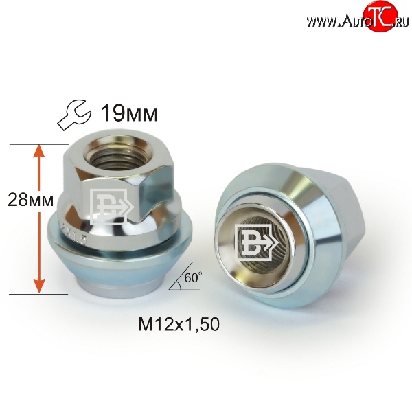 153 р. Колёсная гайка Вектор M12 1.5    с доставкой в г. Омск