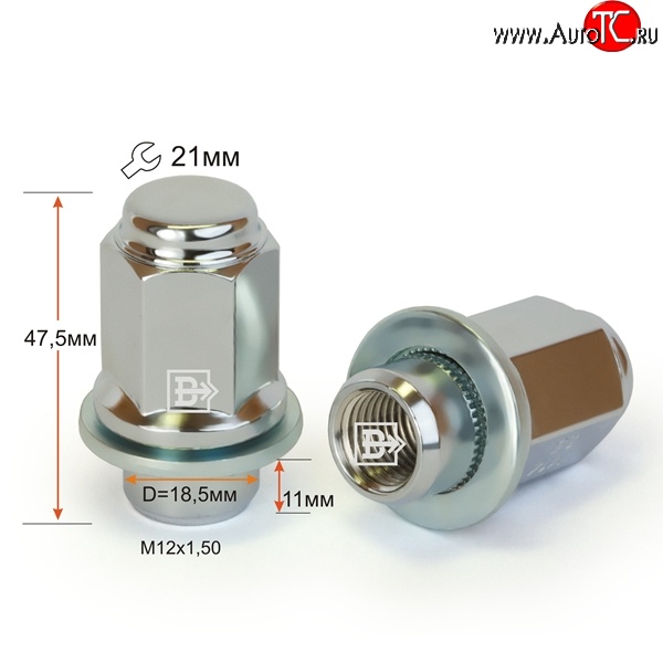 169 р. Колёсная гайка Вектор M12 1.5    с доставкой в г. Омск