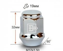 Колёсная гайка Вектор M12 1.5 Hyundai I30 FD универсал рестайлинг (2010-2012) 