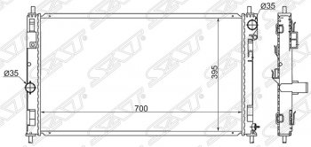 Радиатор двигателя SAT (трубчатый, 2.0/2.0TD/2.4/2.7/3.5, МКПП/АКПП) Dodge Caliber (2006-2012)