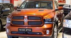 799 р. Реснички на фары RA  Dodge Ram  DJ, DS (2008-2012) (Неокрашенные)  с доставкой в г. Омск. Увеличить фотографию 3