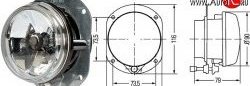 4 299 р. Универсальная противотуманная фара 90 мм HELLA 1N0 008 582-007 Lexus ES300 XV30 дорестайлинг (2001-2003) (Без пыльника)  с доставкой в г. Омск. Увеличить фотографию 2