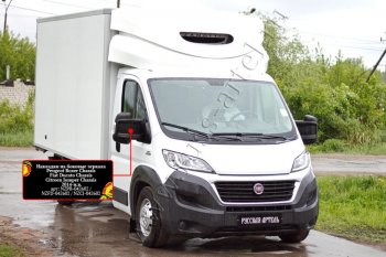 1 089 р. Накладки на боковые зеркала (шагрень) RA  Fiat Ducato  290 (2014-2024) (Неокрашенные)  с доставкой в г. Омск. Увеличить фотографию 4