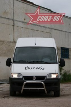 10 844 р. Защита переднего бампера Souz-96 (d60) Fiat Ducato 250 (2006-2014)  с доставкой в г. Омск. Увеличить фотографию 2