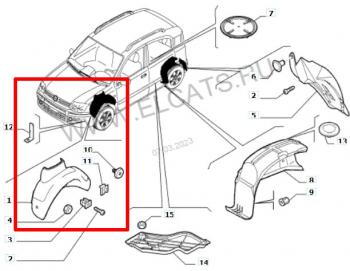 1 549 р. Передний правый подкрылок POLCAR  Fiat Panda  2 169 (2003-2011)  с доставкой в г. Омск. Увеличить фотографию 1