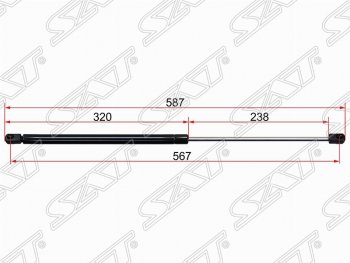 Газовый упор крышки багажника SAT Ford C-max Mk1 рестайлинг (2007-2010)