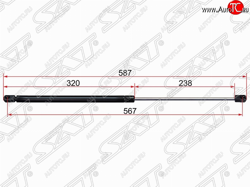 599 р. Газовый упор крышки багажника SAT Ford C-max Mk1 рестайлинг (2007-2010)  с доставкой в г. Омск