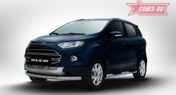 Защита переднего бампера из овальной трубы (d75х42) Souz-96 Ford EcoSport дорестайлинг (2013-2019)