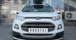 Одинарная защита переднего бампера диаметром 63 мм SLITKOFF Ford (Форд) EcoSport (ЭкоСпорт) (2013-2019) дорестайлинг