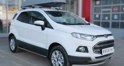 15 649 р. Защита переднего бампера (Ø75х42 мм, нержавейка) Russtal Ford EcoSport дорестайлинг (2013-2019)  с доставкой в г. Омск. Увеличить фотографию 4