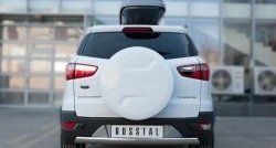 Защита заднего бампера (Ø75x42 мм, нержавейка) Russtal Ford EcoSport дорестайлинг (2013-2019)