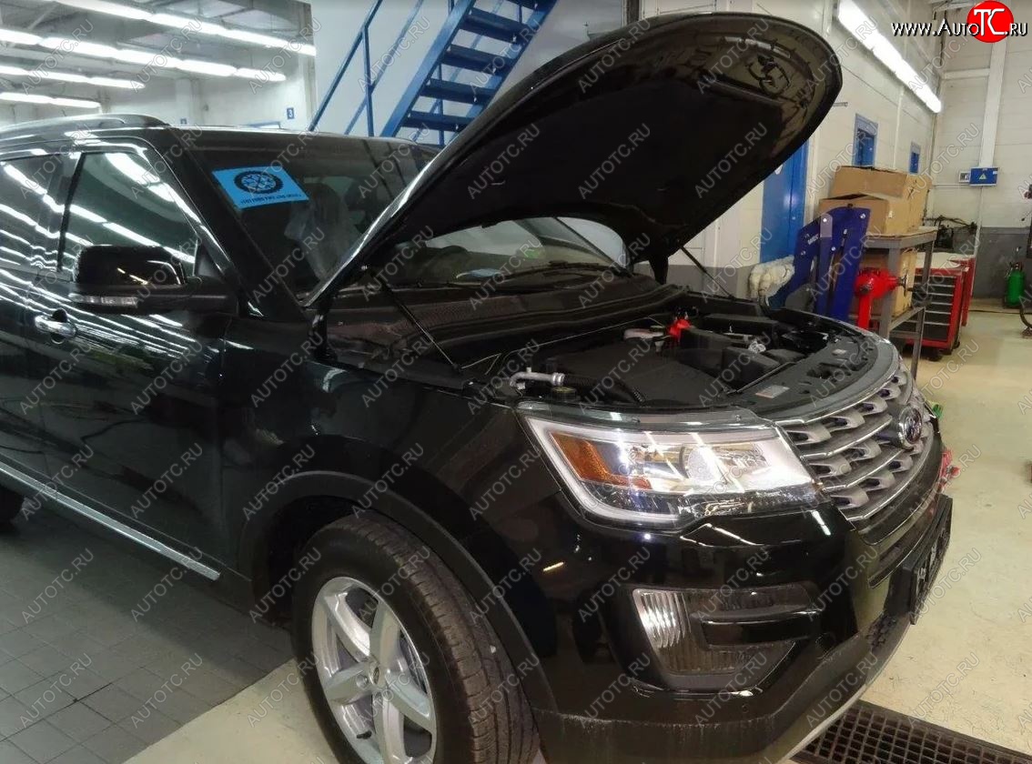 2 049 р. Упоры капота Russtal Ford Explorer U502 дорестайлинг (2010-2016)  с доставкой в г. Омск