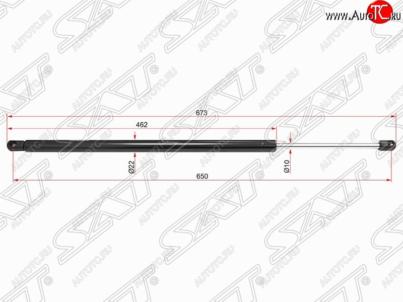 649 р. Правый упор крышки багажника SAT (газовый)  Ford Explorer  U502 (2010-2019) дорестайлинг, 1-ый рестайлинг, 5 дв., 2-ой рестайлинг, 5 дв.  с доставкой в г. Омск