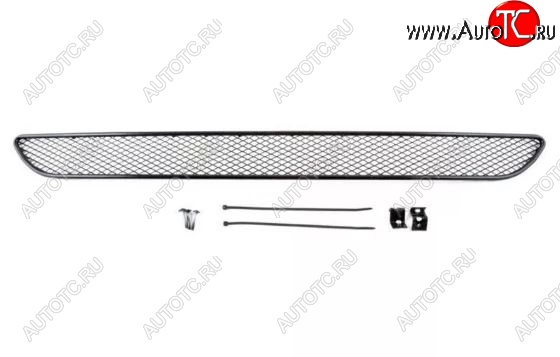 1 689 р. Сетка в воздухозаборник бампера Arbori (10 мм) Ford Fiesta 6 хэтчбэк 3 дв. рестайлинг (2012-2019) (Черная)  с доставкой в г. Омск