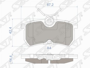 Колодки тормозные задние SAT Ford Focus 1 хэтчбэк 5 дв. дорестайлинг (1998-2002)