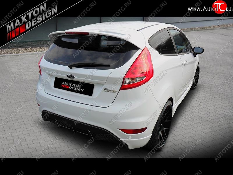 21 149 р. Накладка на задний бампер Maxton  Ford Fiesta  6 (2008-2013) хэтчбэк 3 дв. дорестайлинг, хэтчбэк 5 дв. дорестайлинг  с доставкой в г. Омск