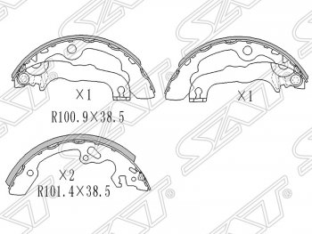 Колодки тормозные SAT (задние) Ford Focus 1 хэтчбэк 5 дв. дорестайлинг (1998-2002)