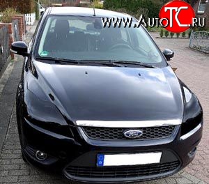 1 484 р. Темная защита передних фар NovLine Ford Focus 2 хэтчбэк 3 дв. рестайлинг (2007-2011)  с доставкой в г. Омск