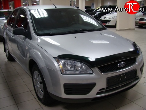 2 499 р. Дефлектор капота NovLine Ford Focus 2  седан дорестайлинг (2004-2008)  с доставкой в г. Омск