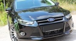 1 399 р. Реснички на фары RA  Ford Focus  3 (2010-2015) универсал дорестайлинг, хэтчбэк дорестайлинг, седан дорестайлинг (Неокрашенные)  с доставкой в г. Омск. Увеличить фотографию 1