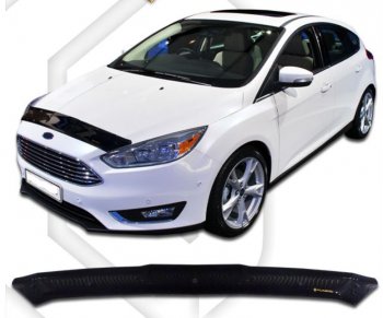 Дефлектор капота CA-Plastic Ford (Форд) Focus (Фокус)  3 (2014-2019) 3 седан рестайлинг