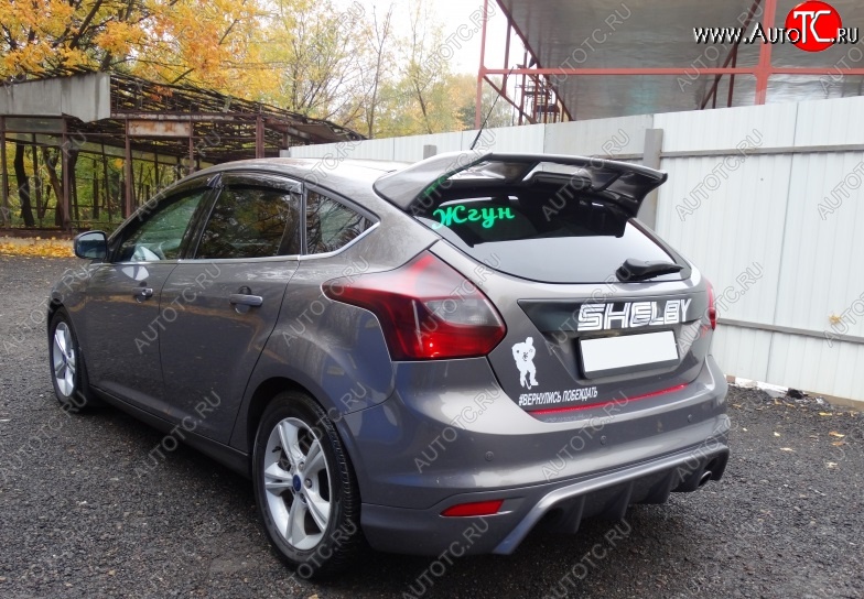 6 399 р. Спойлер RS Ford Focus 3 хэтчбэк дорестайлинг (2010-2015) (Неокрашенный)  с доставкой в г. Омск