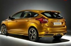 4 399 р. Спойлер ST Ford Focus 3 хэтчбэк дорестайлинг (2010-2015) (Неокрашенный)  с доставкой в г. Омск. Увеличить фотографию 2