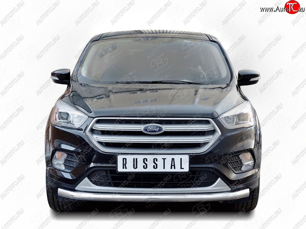 16 849 р. Защита переднего бампера (Ø63 мм, нержавейка) SLITKOFF  Ford Kuga  2 (2016-2019) рестайлинг  с доставкой в г. Омск