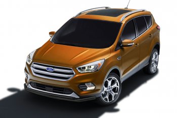 11 749 р. Защита заднего бампера Slitkoff (двойная, d57/42)  Ford Kuga  2 (2016-2019) рестайлинг (Нержавейка, Полированная)  с доставкой в г. Омск. Увеличить фотографию 2