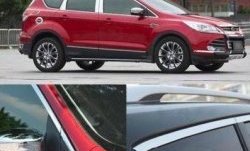 13 299 р. Накладки на окна и стойки дверей СТ Ford Kuga 2 дорестайлинг (2013-2016) (Неокрашенные)  с доставкой в г. Омск. Увеличить фотографию 2