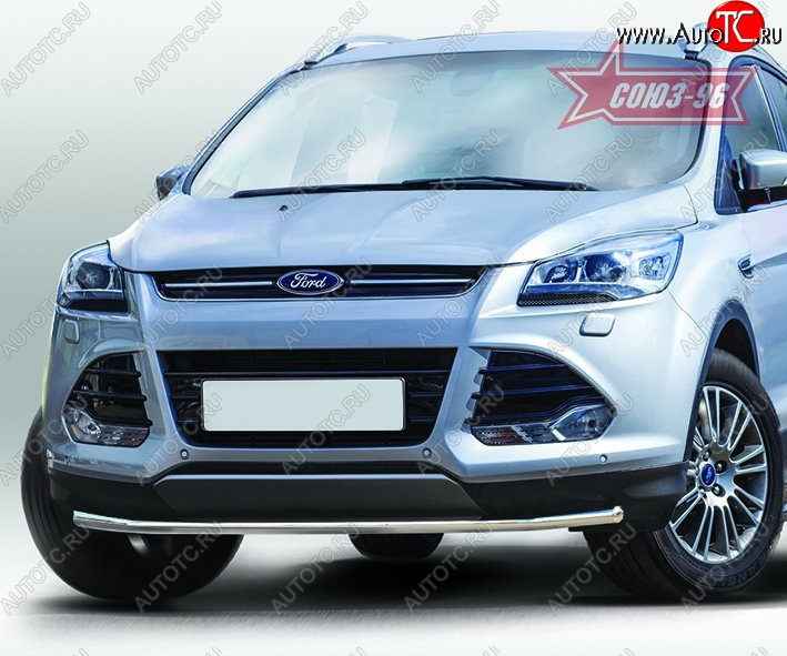 13 679 р. Защита переднего бампера одинарная Souz-96 Premium Low (d42) Ford Kuga 2 дорестайлинг (2013-2016)  с доставкой в г. Омск