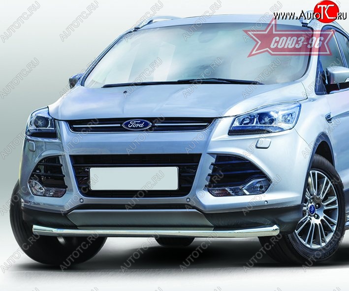 2 384 р. Защита переднего бампера одинарная Souz-96 Premium High (d60) Ford Kuga 2 дорестайлинг (2013-2016)  с доставкой в г. Омск