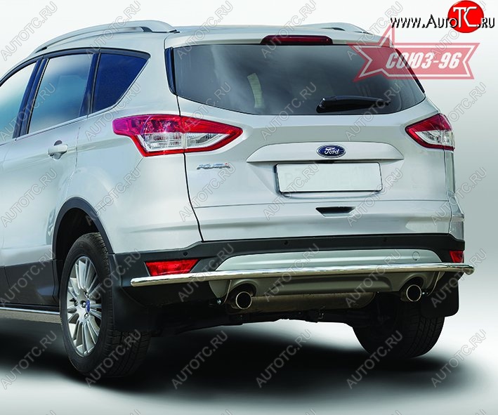 14 264 р. Защита заднего бампера Souz-96 (d42) Long Ford Kuga 2 дорестайлинг (2013-2016)  с доставкой в г. Омск