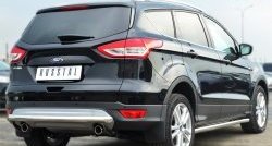 16 999 р. Одинарная защита заднего бампера из трубы диаметром 63 мм SLITKOFF Ford Kuga 2 дорестайлинг (2013-2016)  с доставкой в г. Омск. Увеличить фотографию 4