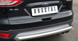 12 249 р. Одинарная защита заднего бампера из трубы диаметром 76 мм SLITKOFF Ford Kuga 2 дорестайлинг (2013-2016)  с доставкой в г. Омск. Увеличить фотографию 2