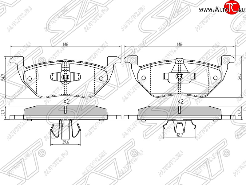 1 329 р. Колодки тормозные задние SAT  Ford Maverick  TM1 (2004-2007), Mazda Tribute (2000-2007)  с доставкой в г. Омск