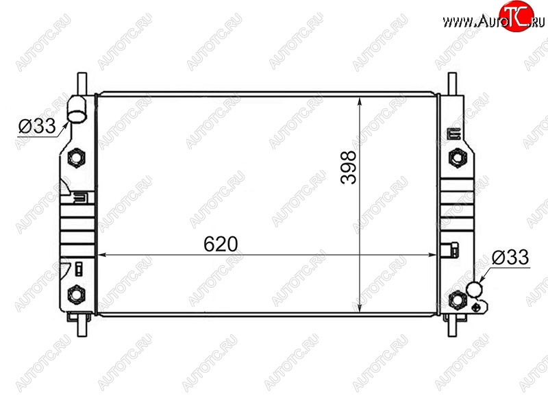 10 399 р. Радиатор двигателя SAT (пластинчатый, АКПП, 1.6 / 1.8 / 2.0) Ford Mondeo Mk2,BFP  седан (1996-2000)  с доставкой в г. Омск