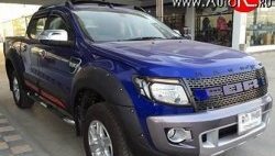 22 299 р. Комплект накладок на колёсные арки Bushwacker Ford Ranger DoubleCab дорестайлинг (2011-2016) (без крепежа, Неокрашенные)  с доставкой в г. Омск. Увеличить фотографию 4