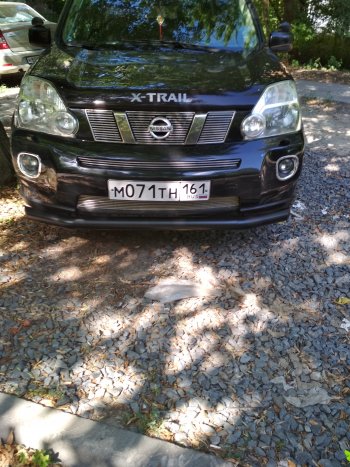 8 199 р. Защита переднего бампера из трубы d76 Slitkoff  Nissan X-trail  2 T31 (2007-2011) дорестайлинг (Цвет: серебристый)  с доставкой в г. Омск. Увеличить фотографию 2