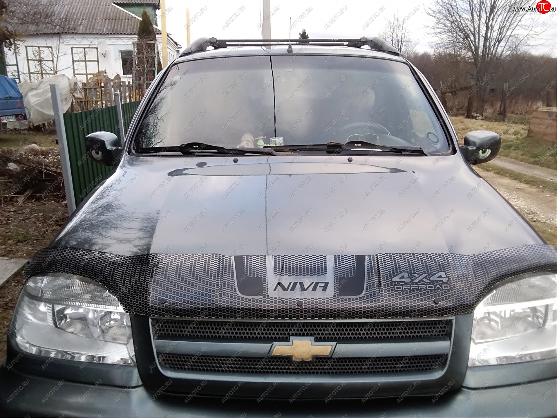 2 299 р. Дефлектор капота CA-Plastiс  Chevrolet Niva  2123 (2009-2020), Лада 2123 (Нива Шевроле) (2009-2021) (Серия Art черная)  с доставкой в г. Омск