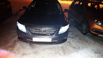 699 р. Комплект ресничек на фары Sport  Toyota Corolla  E150 (2006-2010) седан дорестайлинг (Неокрашенные)  с доставкой в г. Омск. Увеличить фотографию 12