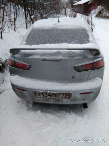 639 р. Реснички на фонари RA  Mitsubishi Lancer  10 (2007-2017) седан дорестайлинг, хэтчбэк дорестайлинг, седан рестайлинг (Неокрашенные)  с доставкой в г. Омск. Увеличить фотографию 4