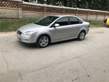 1 429 р. Пороги накладки Autodemic (установка под штатный брызговик) Ford Focus 2 хэтчбэк 5 дв. рестайлинг (2007-2011) (Текстурная поверхность)  с доставкой в г. Омск. Увеличить фотографию 6